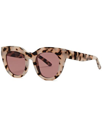 Le Specs Air Heart Oversized Sunglasses - Brown