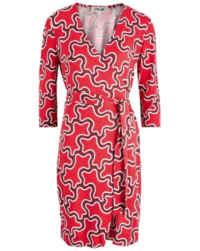 Diane von Furstenberg Julian Silk-Jersey Wrap Dress - Red