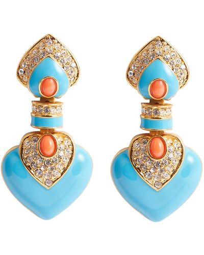 Kenneth Jay Lane Clip-on Drop Earrings - Blue