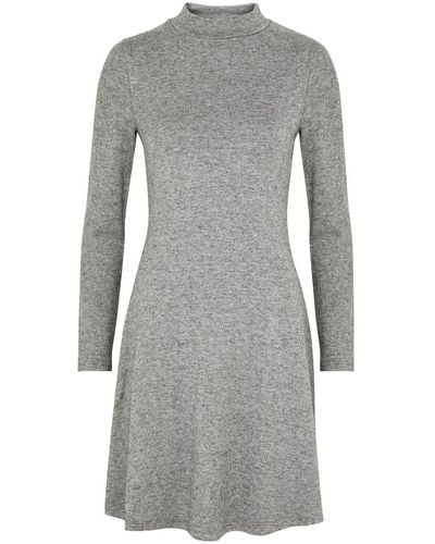 Vince Stretch-knit Mini Dress - Grey