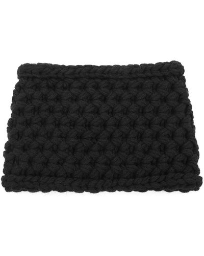 Inverni Diva Chunky-Knit Cashmere Headband - Black