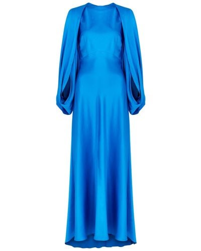 ROKSANDA Kami Silk-satin Gown - Blue
