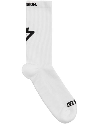 Represent 247 Logo-Intarsia Stretch-Cotton Socks - White