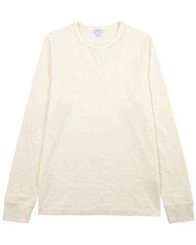Sunspel Waffle-knit Cotton Top - Natural