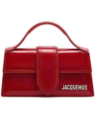 Jacquemus Le Bambino Glossed Leather Shoulder Bag - Red