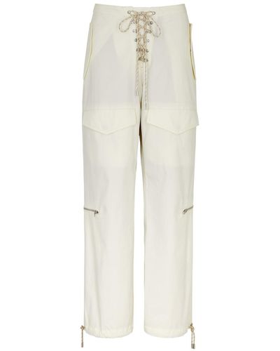 Dion Lee Hiking Cotton-blend Cargo Trousers - White