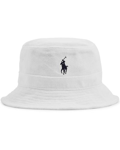 Polo Ralph Lauren Stretch Terry Bucket Hat - White