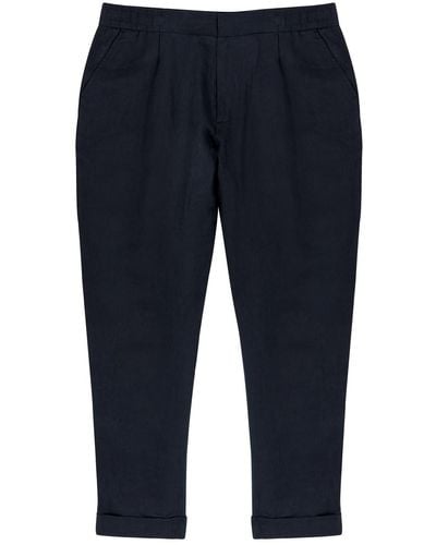 CHE Tapered Linen Trousers - Blue