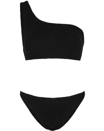 Hunza G + Net Sustain Jessica Seersucker Bikini - Black