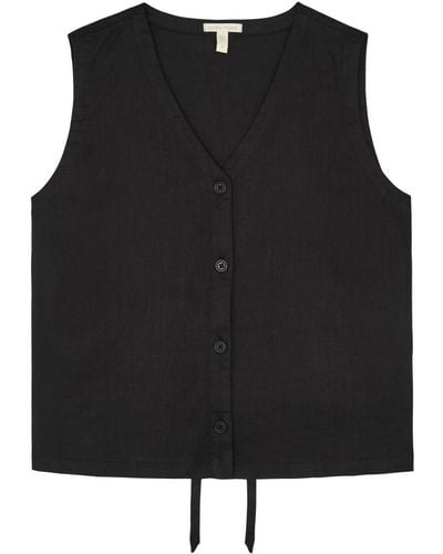 Eileen Fisher Linen Vest - Black