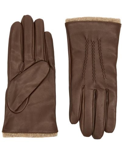 Dents Loraine Leather Gloves - Brown