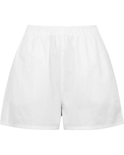 COLORFUL STANDARD Cotton-Twill Shorts - White