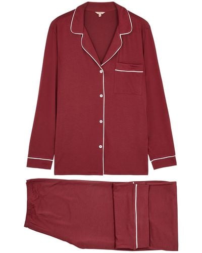 Eberjey Gisele Stretch-modal Pajama Set - Red
