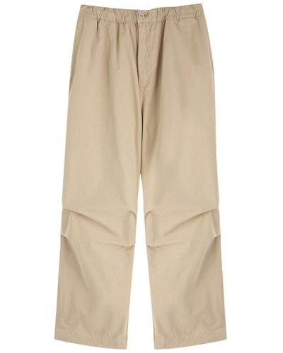Carhartt Judd Wide-Leg Cotton Trousers - Natural