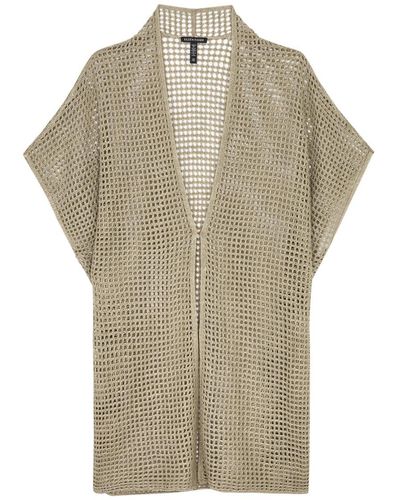 Eileen Fisher Open-knit Linen Cardigan - Natural