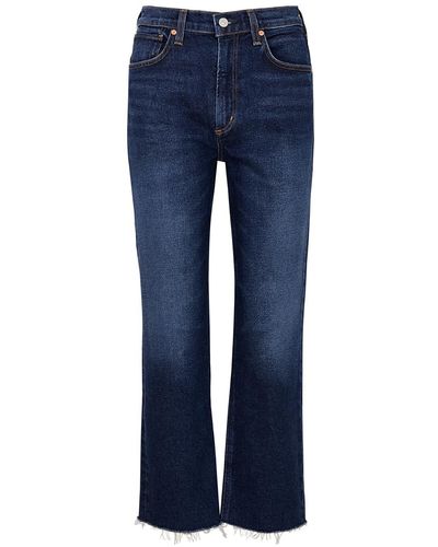 Citizens of Humanity Daphne Cropped Straight-leg Jeans - Blue