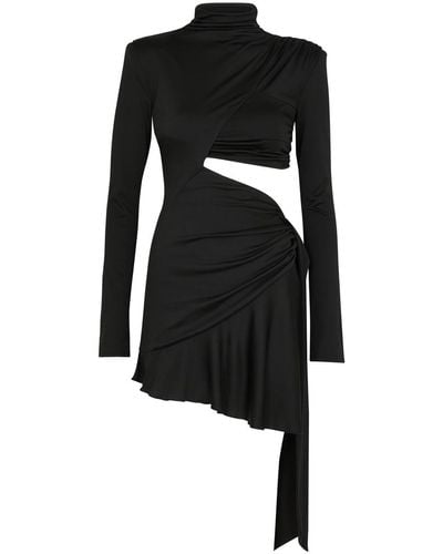 De La Vali Bowery Cut-Out Stretch-Jersey Mini Dress - Black