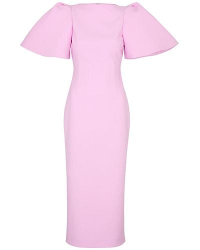 Solace London Lora Crepe Midi Dress - Pink