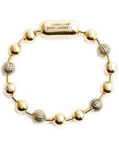 Marc Jacobs The Monogram Ball Chain Bracelet - Metallic