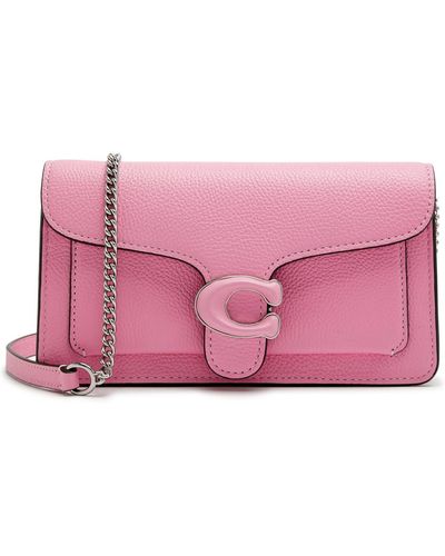 COACH Tabby Leather Wallet-on-chain - Pink