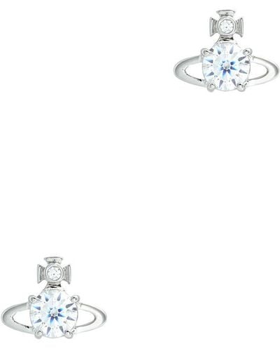 Vivienne Westwood Reina Crystal-embellished Orb Stud Earrings - White