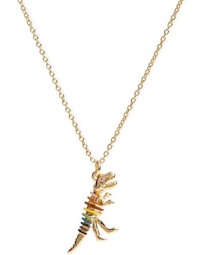 COACH Rexy Dinosaur Necklace - Metallic
