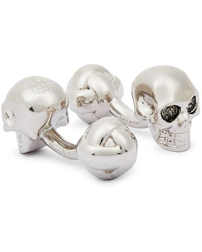 effect cufflinks - Alexander McQueen Skull antique-effect