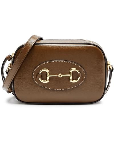 Gucci 1955 Horsebit Leather Camera Bag - Brown