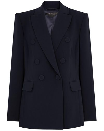 Marina Rinaldi Anabela Double-breasted Blazer - Blue