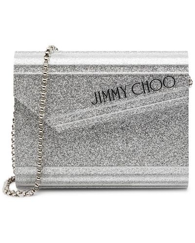 Jimmy Choo Candy Glittered Acrylic Cross-body Bag - Gray