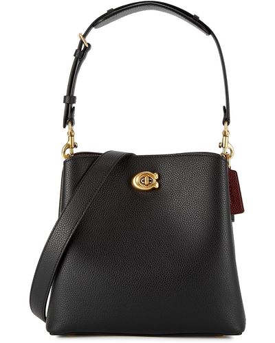 COACH Willow Leather Bucket Bag - Black