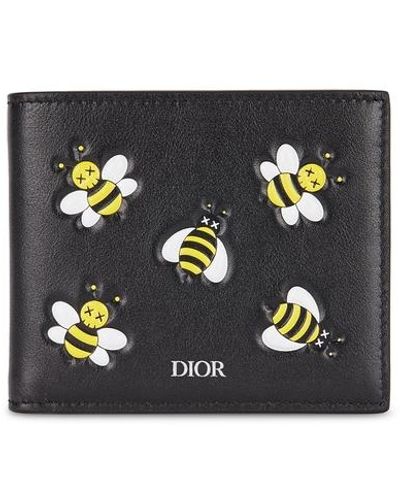 Dior X Kaws Bee Embossed Wallet - Black