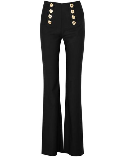 Violante Nessi Matisse Flared-leg Wool-blend Pants - Black