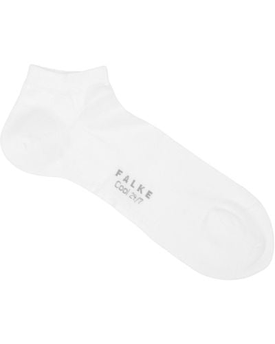 FALKE Cool 24/7 Cotton-Blend Trainer Socks - White