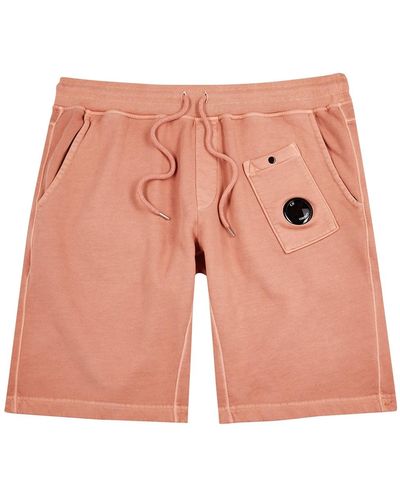 C.P. Company Coral Cotton Shorts - Pink