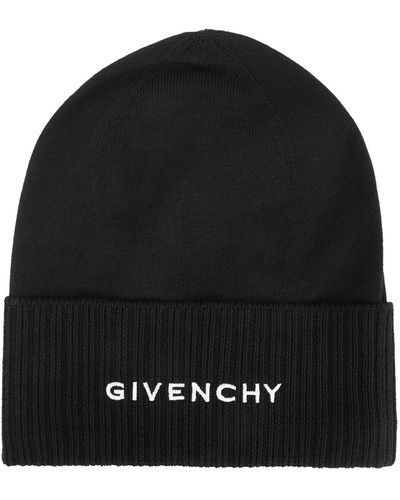 Givenchy Logo-embroidered Wool Beanie - Black