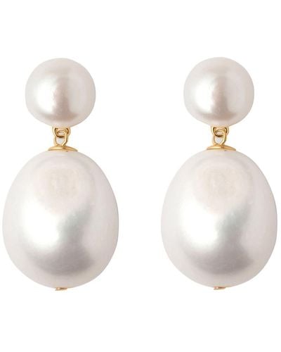 Eliou Sandra -embellished Drop Earrings - White