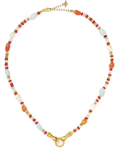 Missoma X Harris Reed In Good Hands Beaded Necklace - Natural