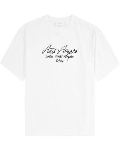 Axel Arigato Logo-Print Cotton T-Shirt - White