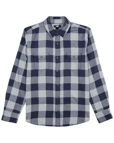 PAIGE Everett Checked Flannel Shirt - Blue
