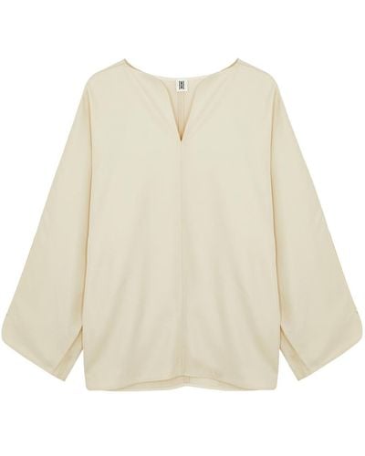 By Malene Birger Calias Twill Tunic Blouse - Natural