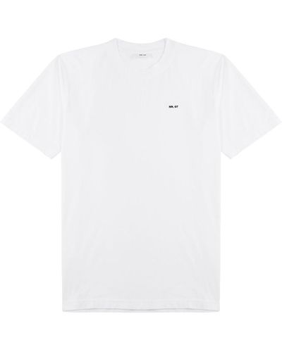NN07 Adam Logo Cotton T-shirt - White