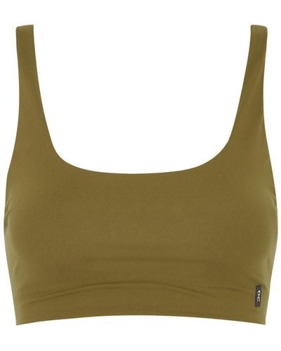On Shoes Movement Stretch-Jersey Bra Top - Green