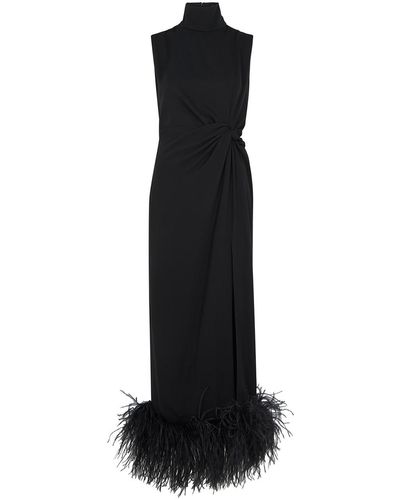 16Arlington Okleya Printed Midi Dress - Black