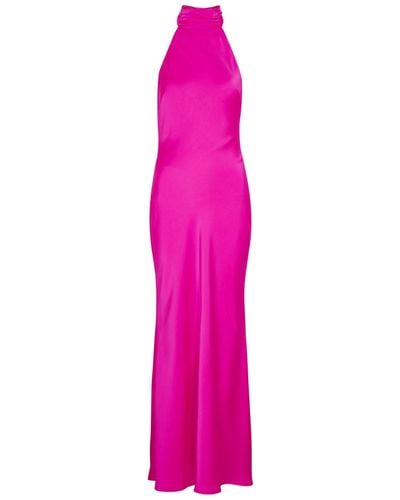 Misha Collection Evianna Satin Gown - Pink