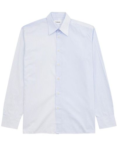 Soulland Perry Striped Cotton Shirt - White