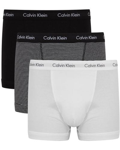 Calvin Klein Stretch-Cotton Trunks - Black