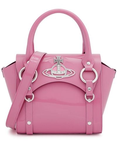 Vivienne Westwood Betty Small Patent Leather Top Handle Bag - Pink