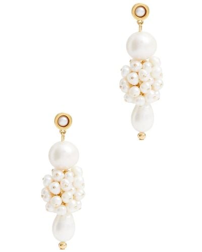 Eliou Demi Cluster Drop Earrings - White