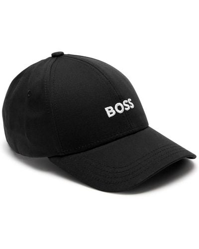 BOSS Zed Logo-Embroidered Cotton Cap - Black